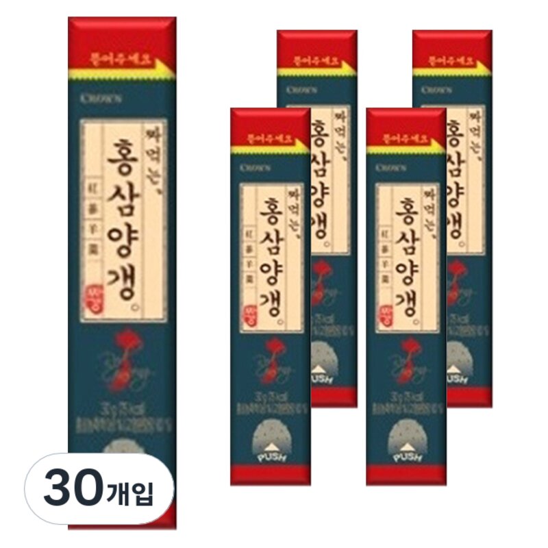 크라운 짜먹는 홍삼 양갱, 30개