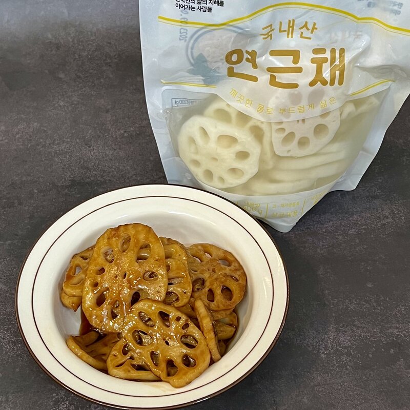 오롯이 국산으로 준비한 삶은나물 연근채 400g, 1개, 7) 연근채 400g