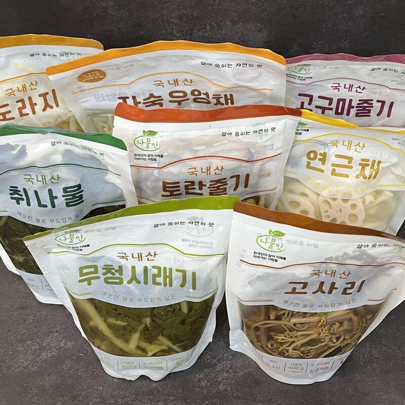 오롯이 국산으로 준비한 삶은나물 연근채 400g, 1개, 7) 연근채 400g