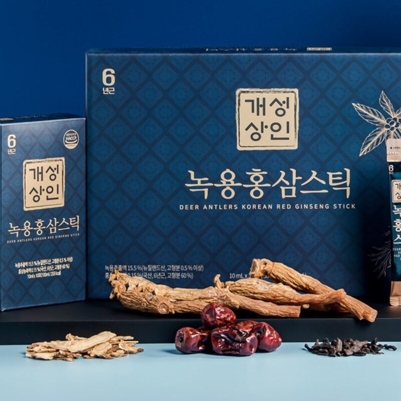 개성상인 녹용 홍삼 스틱 30개입 + 쇼핑백, 300ml, 1개