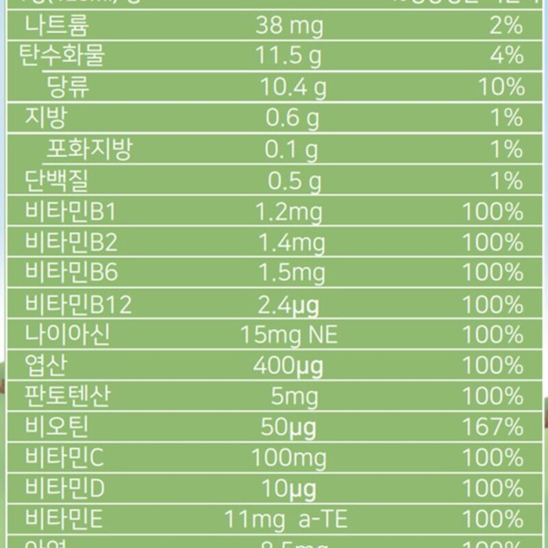 로트벡쉔 11비타민 프루츠 미니 비타민 음료, 125ml, 10개