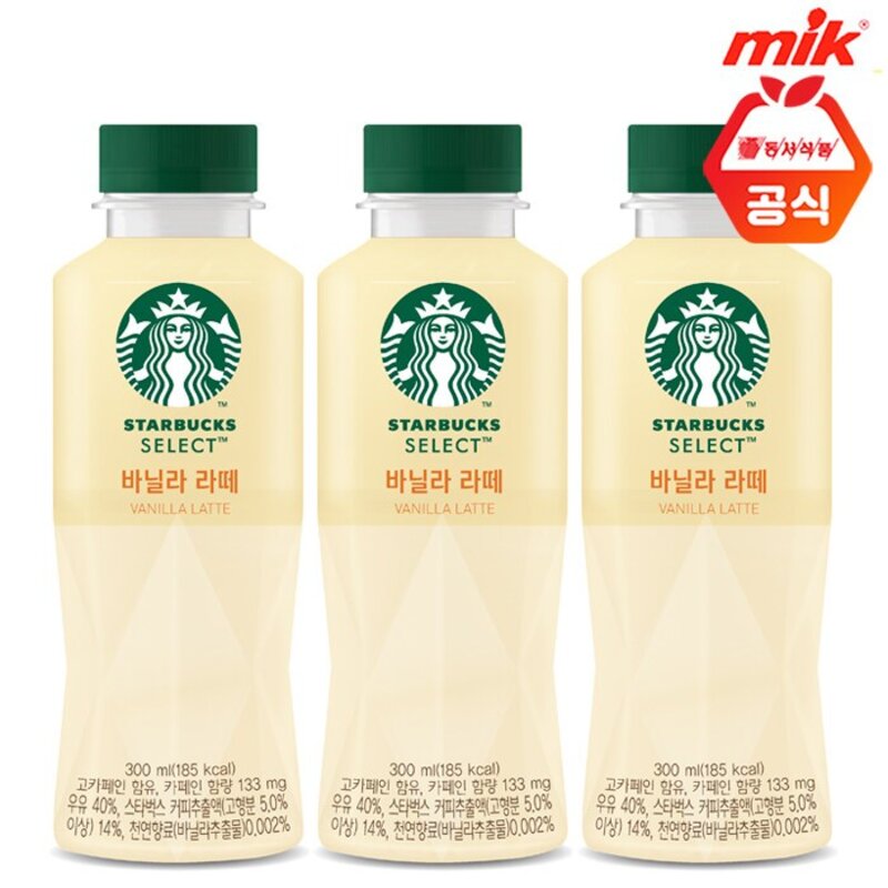 스타벅스 셀렉트 바닐라라떼, 300ml, 24개