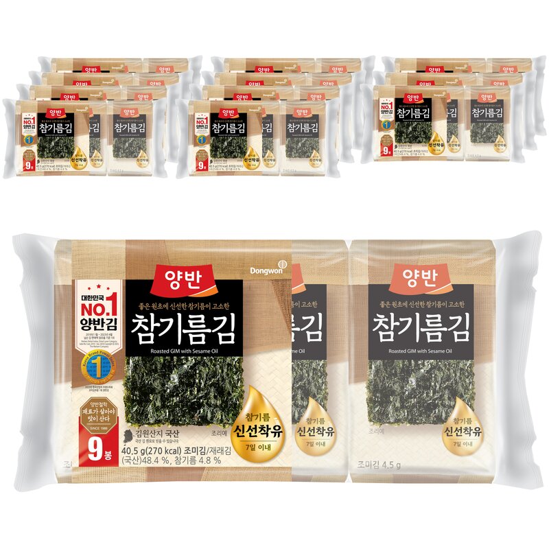 양반 참기름 김, 4.5g, 24개