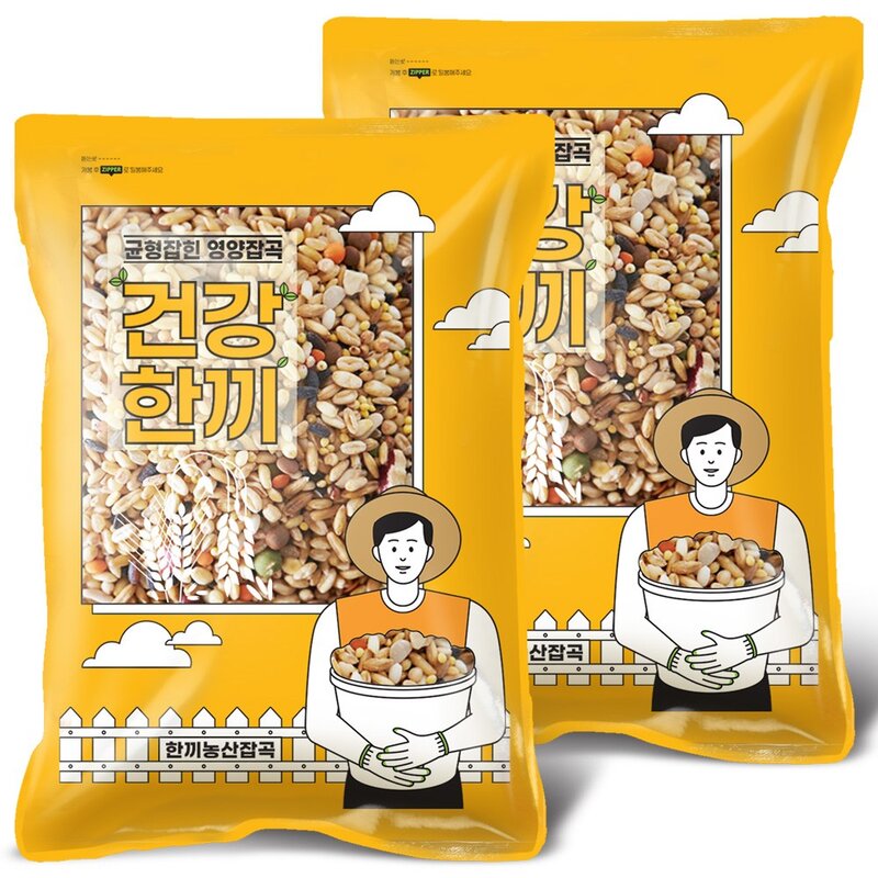 혼합잡곡 17곡 6kg (2kgx3개) 슈퍼푸드 귀리+렌틸콩, 3개, 2kg