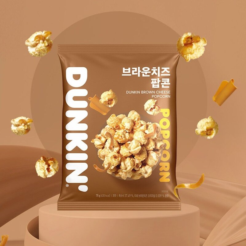 던킨도너츠 브라운 치즈 팝콘, 10개, 75g