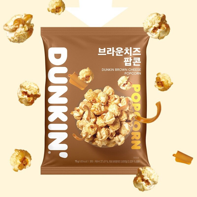 던킨도너츠 브라운 치즈 팝콘, 10개, 75g