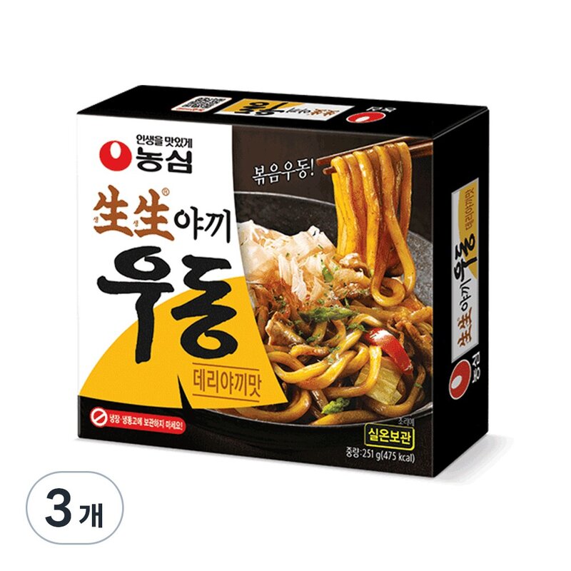 생생우동 야끼우동 데리야끼맛, 251g, 4개