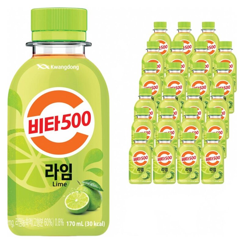 비타500 라임 비타민음료, 170ml, 24개