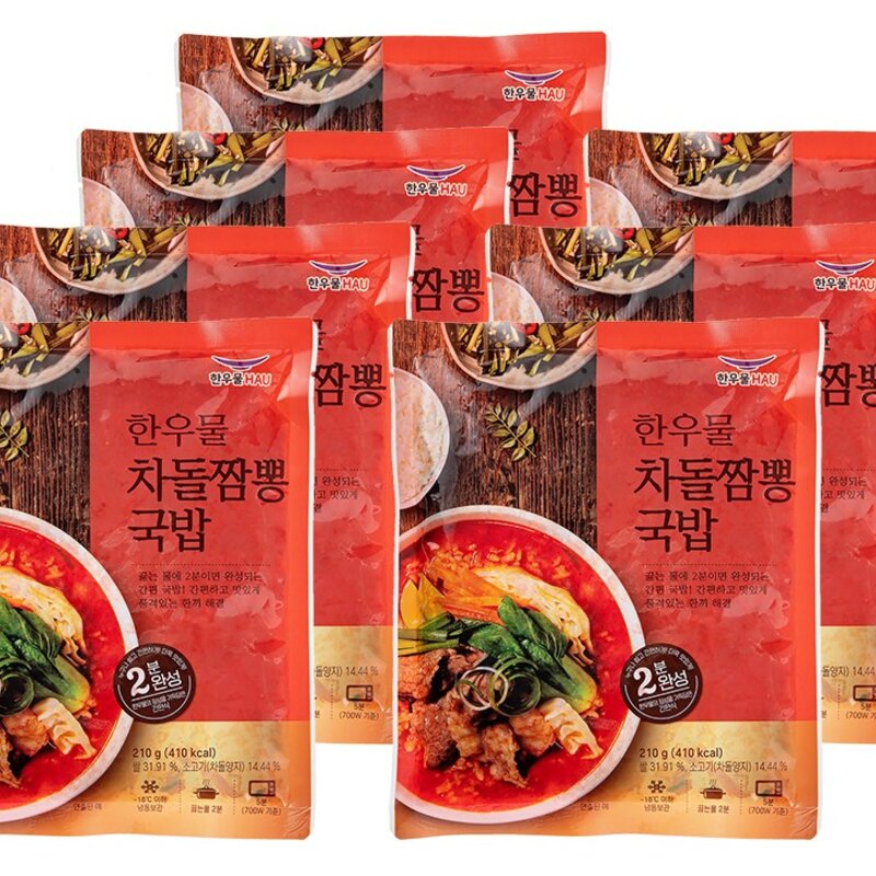 한우물 차돌짬뽕국밥 (냉동), 210g, 7개