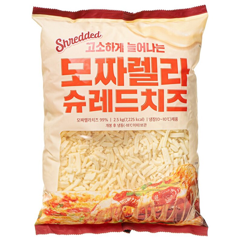 고소하게 늘어나는 모짜렐라 슈레드치즈, 1kg, 1개