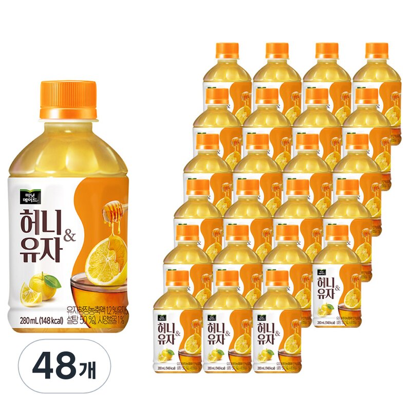 해태htb 미닛메이드 허니유자, 48개, 280ml