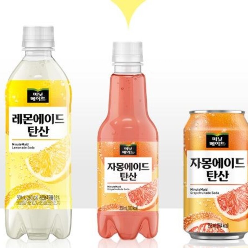 미닛메이드 자몽에이드 탄산, 350ml, 24개