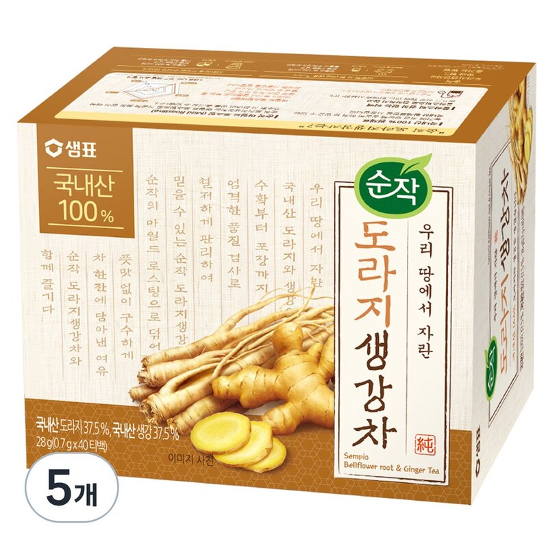 순작 도라지 생강차, 0.7g, 40개입, 1개