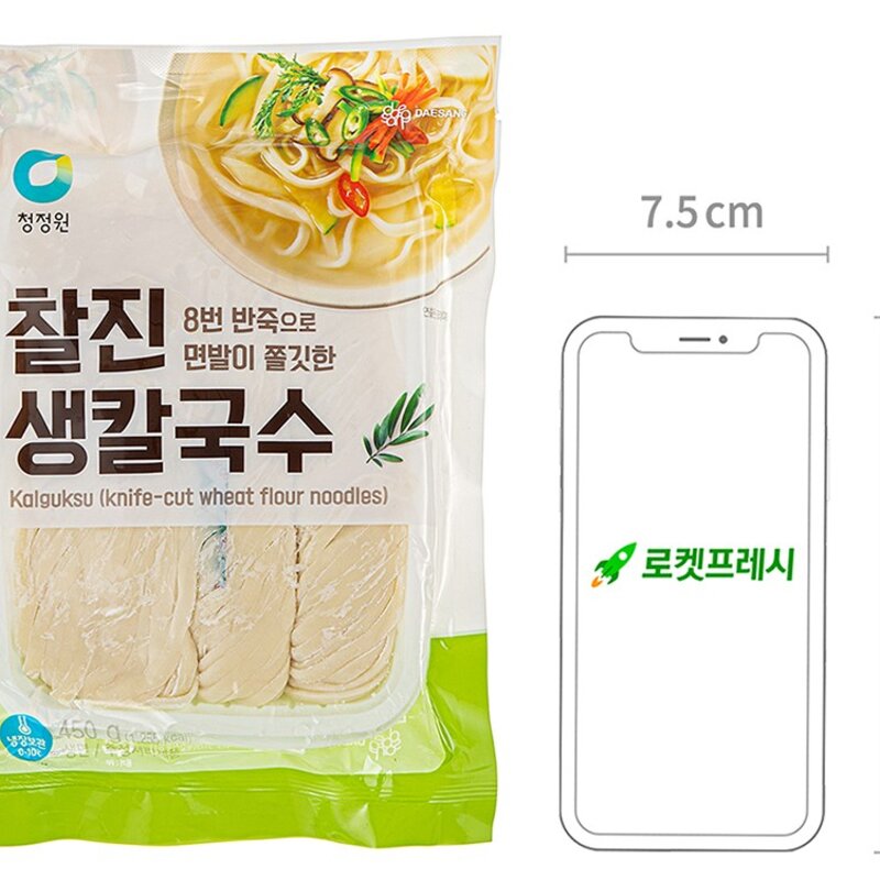 청정원 찰진 생칼국수, 450g, 1개