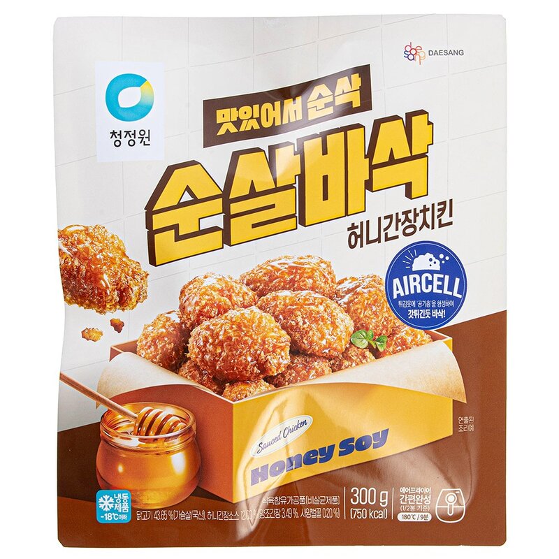 청정원 순살바삭 허니간장치킨 (냉동), 300g, 1개