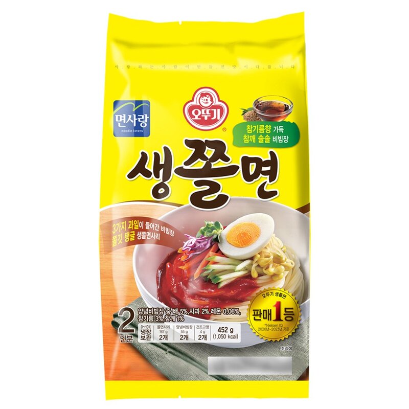 오뚜기 생쫄면 2인분, 452g, 1개