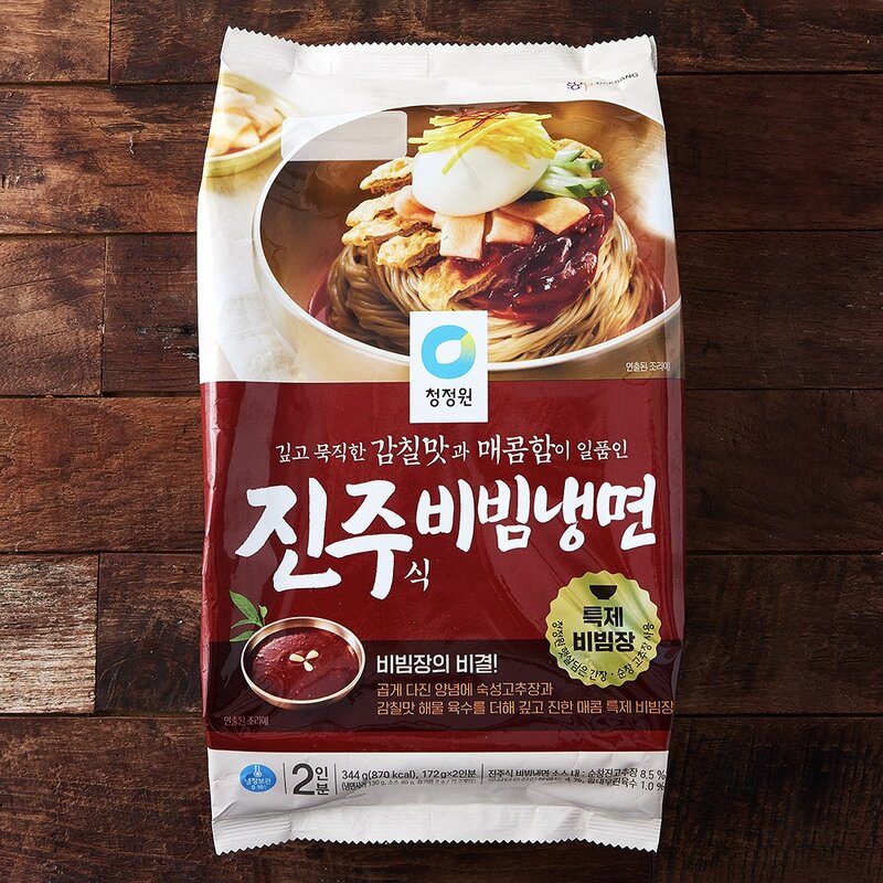 청정원 진주식 비빔냉면, 344g, 2개