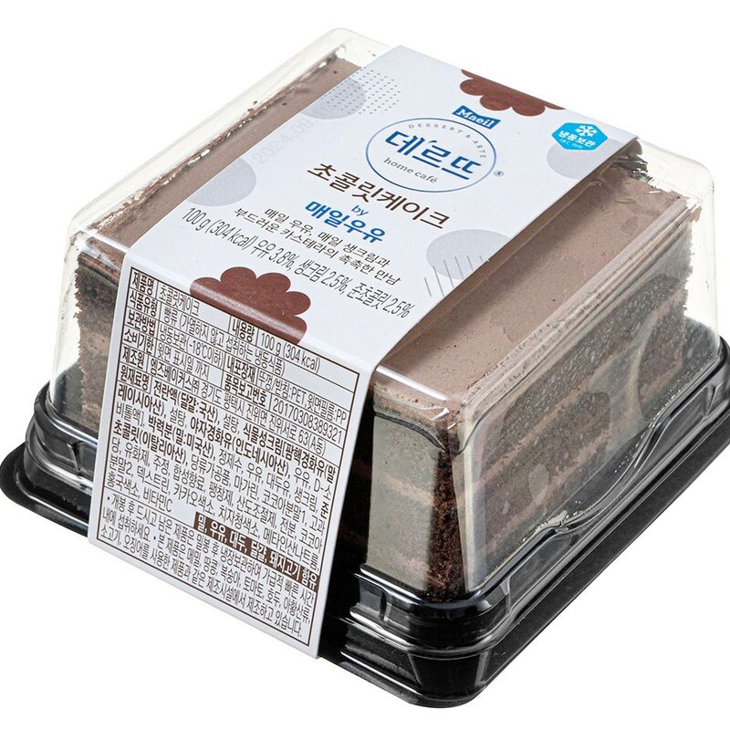 매일 데르뜨 초콜릿 케이크 (냉동), 100g, 1개