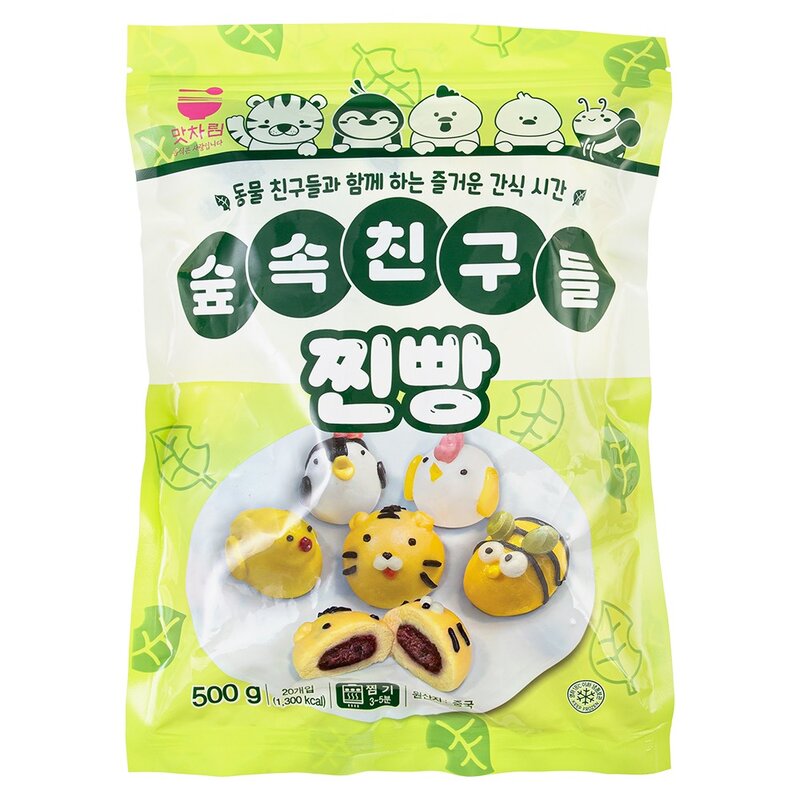 세미원 숲속친구들 찐빵 20개입 (냉동), 500g, 2개