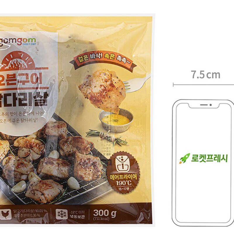 곰곰 오븐구이 닭다리살 (냉동), 300g, 1개