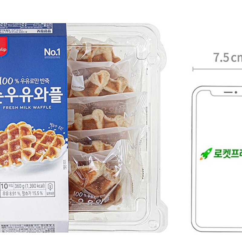 삼립 순우유 와플 10개입, 360g, 1개