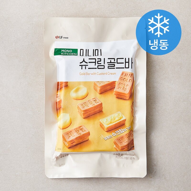 모노키친 미니미 슈크림 골드바 (냉동), 280g, 1개