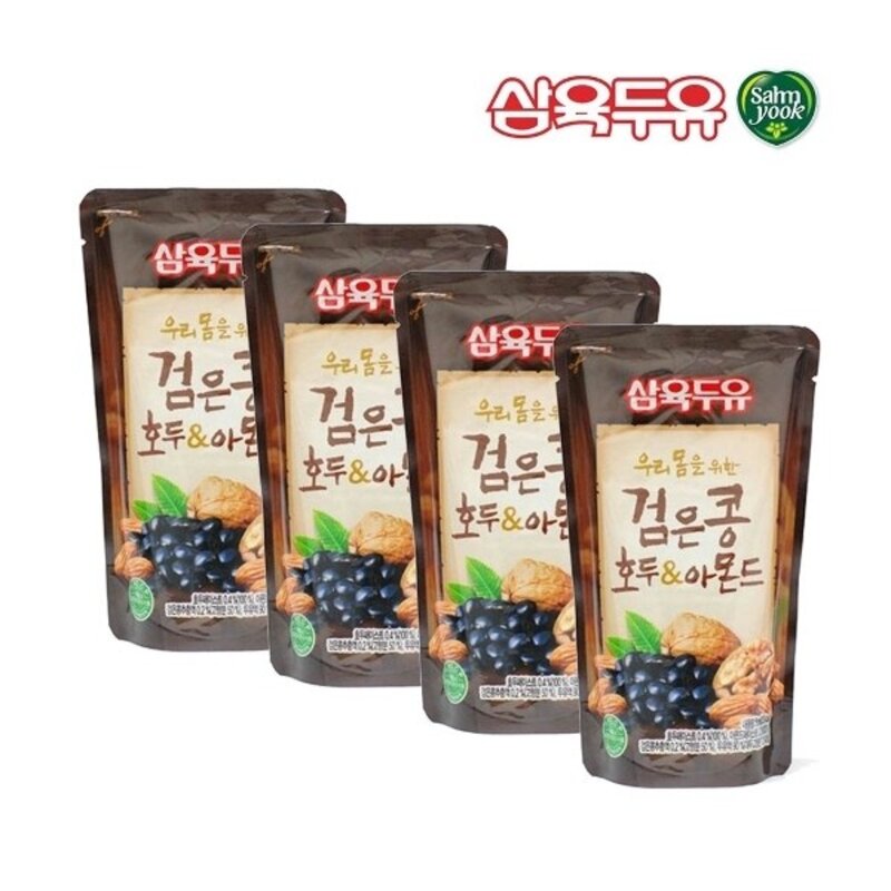 삼육두유 검은콩 호두&아몬드 파우치, 190ml, 30개