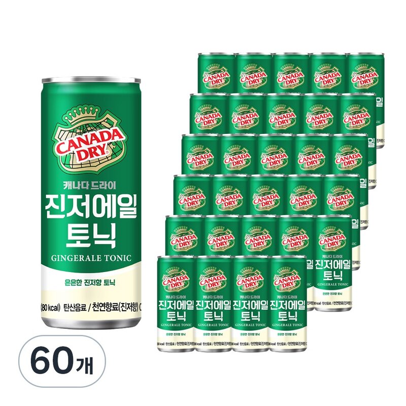 캐나다드라이 진저에일 토닉, 30개, 250ml