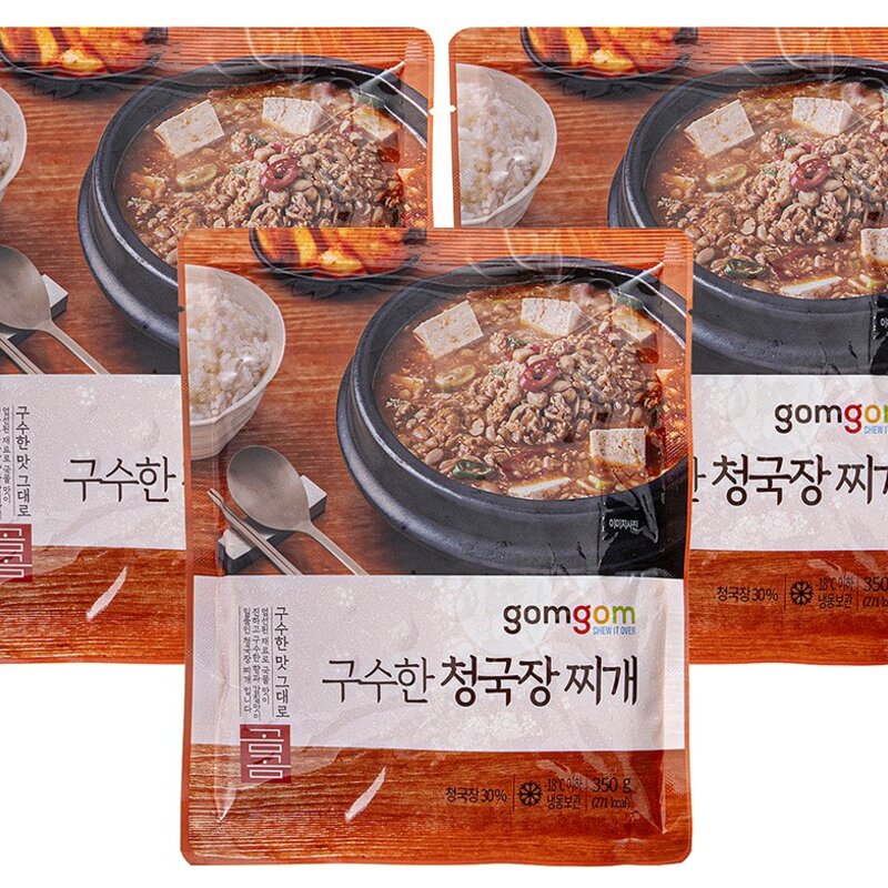 곰곰 구수한 청국장 찌개 (냉동), 350g, 3개