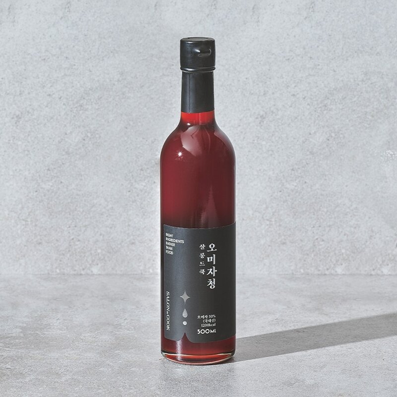 살롱드쿡 문경 오미자청 원액 엑기스 오미자차, 2개, 1개입, 500ml