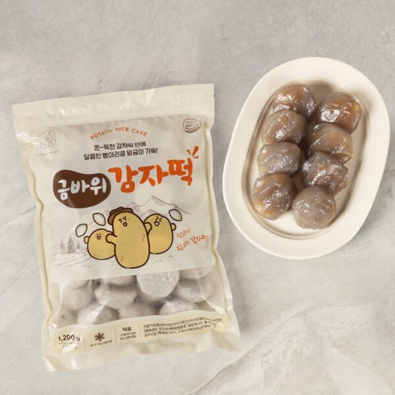 [안흥식품] 금바위 감자떡 1.2kg(30~38개 내외), 1.2kg, 1개