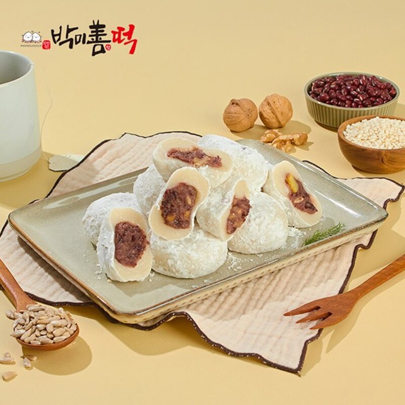 [박미선떡] 견과류 찹쌀떡 (7개 구성)1+1 식사대용 개별포장 떡, 420g, 2개