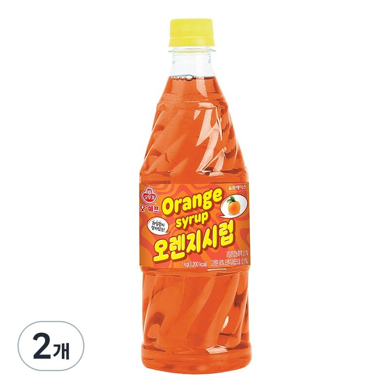 오쉐프 오렌지시럽, 1kg, 2개