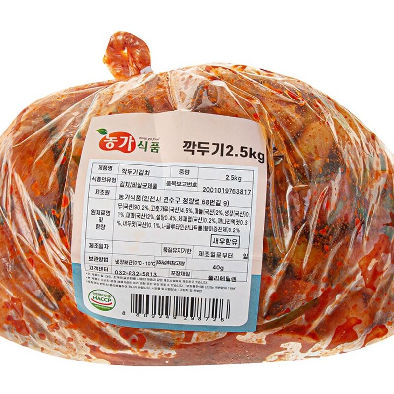 농가식품 깍두기, 1kg, 1개