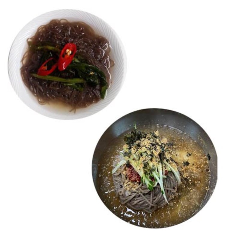 옥천 메밀냉면2kg+쟁반막국수2kg (냉면사리20인분) 업소용냉면, 2개, 2kg