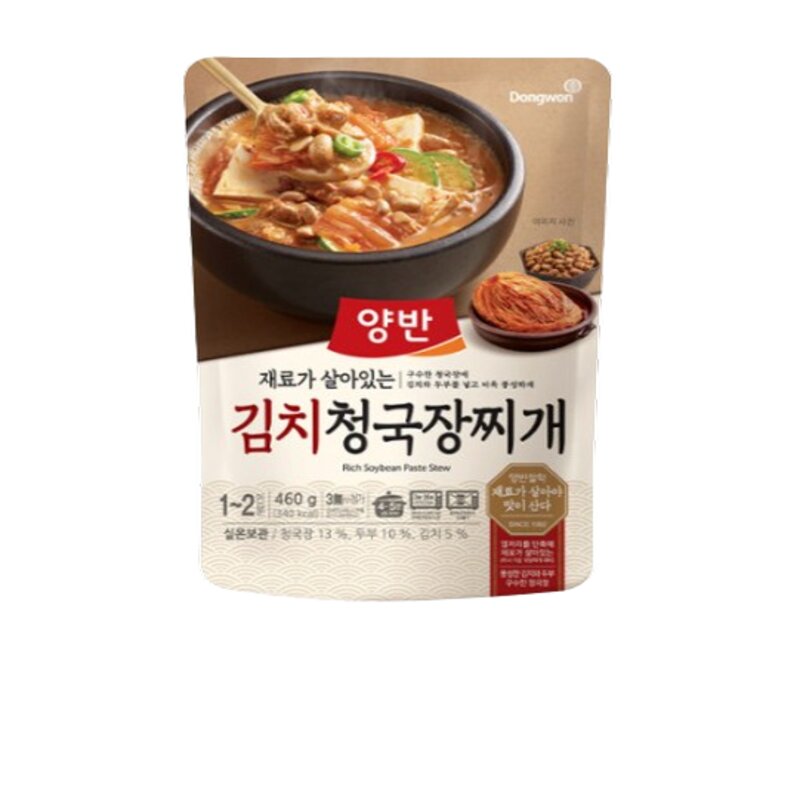 [KT알파쇼핑][동원] 양반 김치 청국장찌개 460g X 6봉 /간편식, 6개