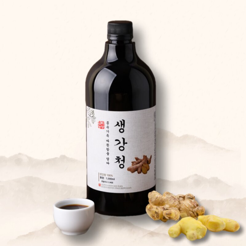 국산 생강청 생강차 수제생강청 생강진액 생강원액 1000ml, 1개, 1개입, 1L