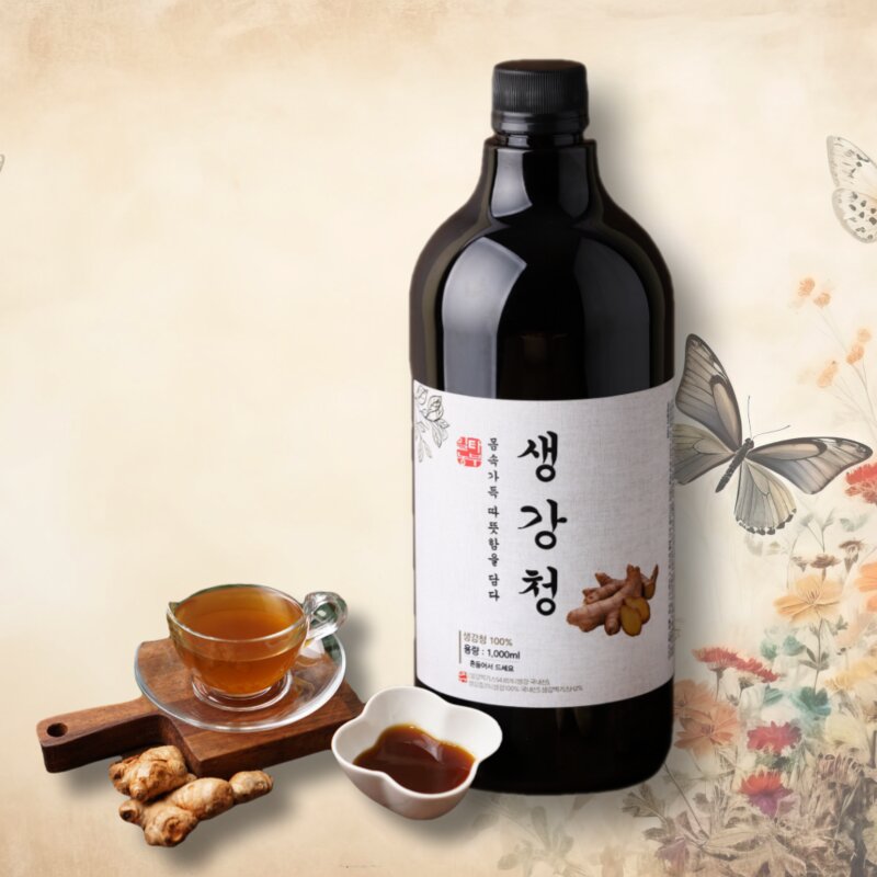 국산 생강청 생강차 수제생강청 생강진액 생강원액 1000ml, 1개, 1개입, 1L