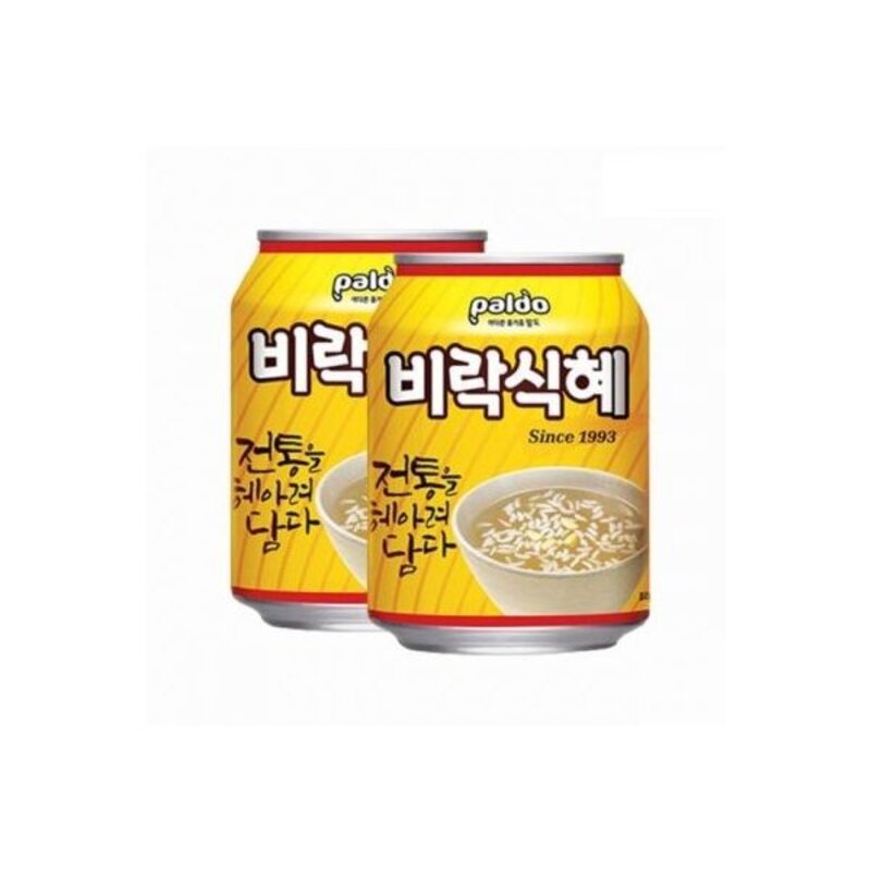 팔도 비락 식혜 238ml 24캔 (12캔 x 2박스)/간식/식해/식헤/전통/캔/학교/사무실/탕비실/음료/음료수