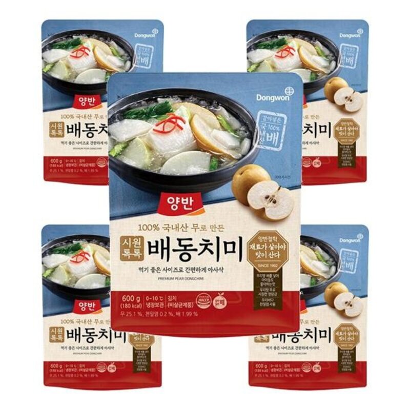 동원 양반 배동치미 동치미 백김치, 3개, 600g