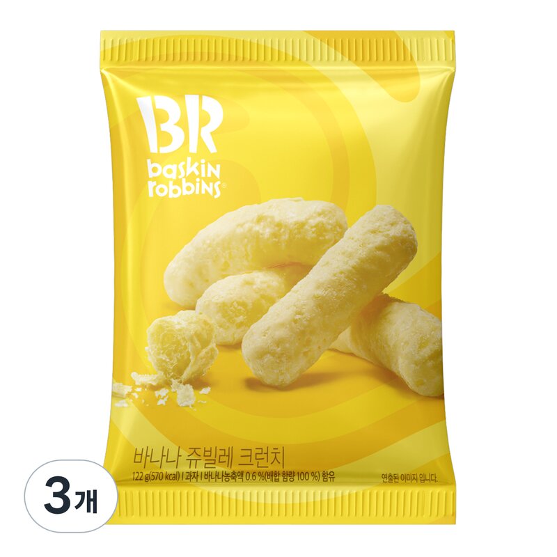 배스킨라빈스 바나나쥬빌레 크런치, 122g, 4개