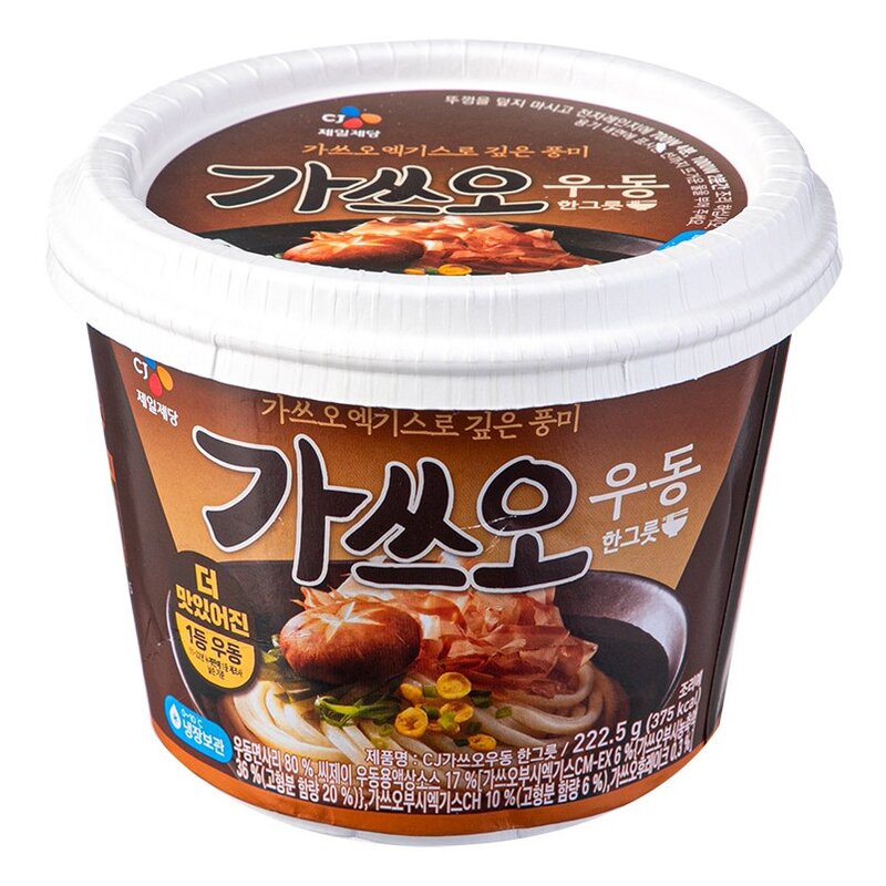 CJ제일제당 가쓰오우동 한그릇, 225.5g, 4개