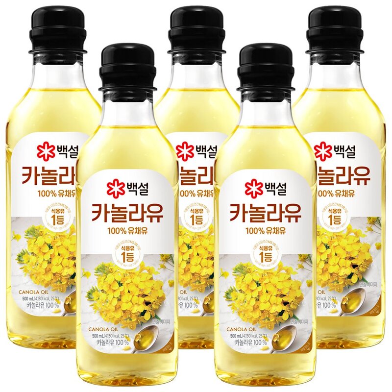 백설 카놀라유, 900ml, 6개