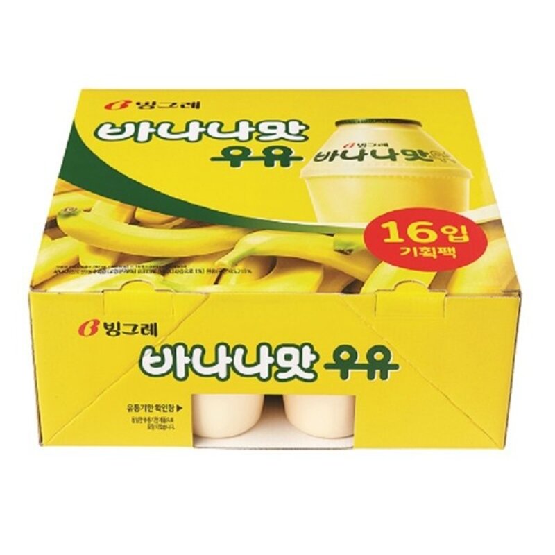 빙그레 바나나맛우유 딸기맛우유 바나나라이트 240ml X 16개입, 16개