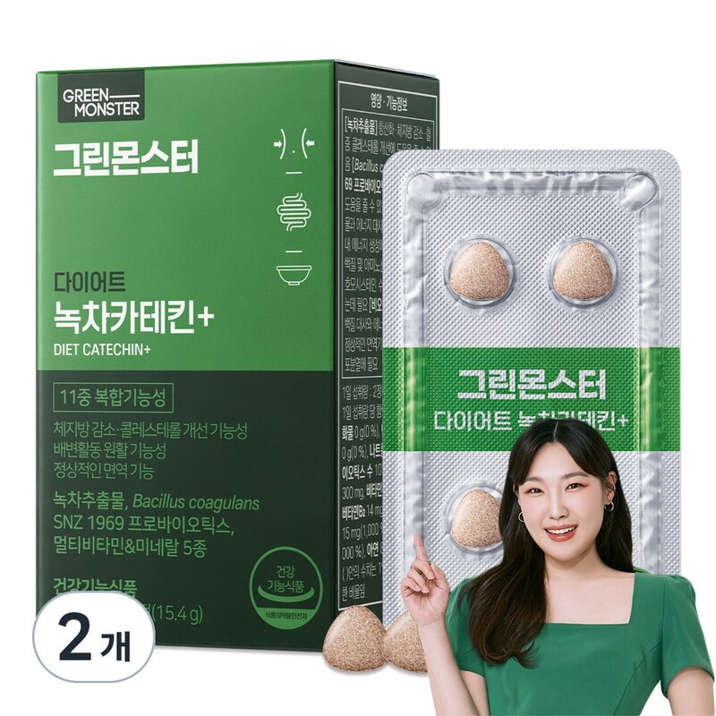 그린몬스터 녹차카테킨 플러스 다이어트식품, 28정, 2개