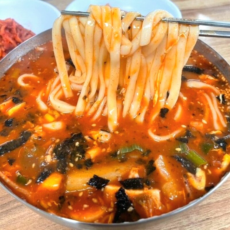 전국맛집 [봉평메밀마당] - 장칼국수 5인분 / 강릉식 얼큰, 1세트, 1.1kg