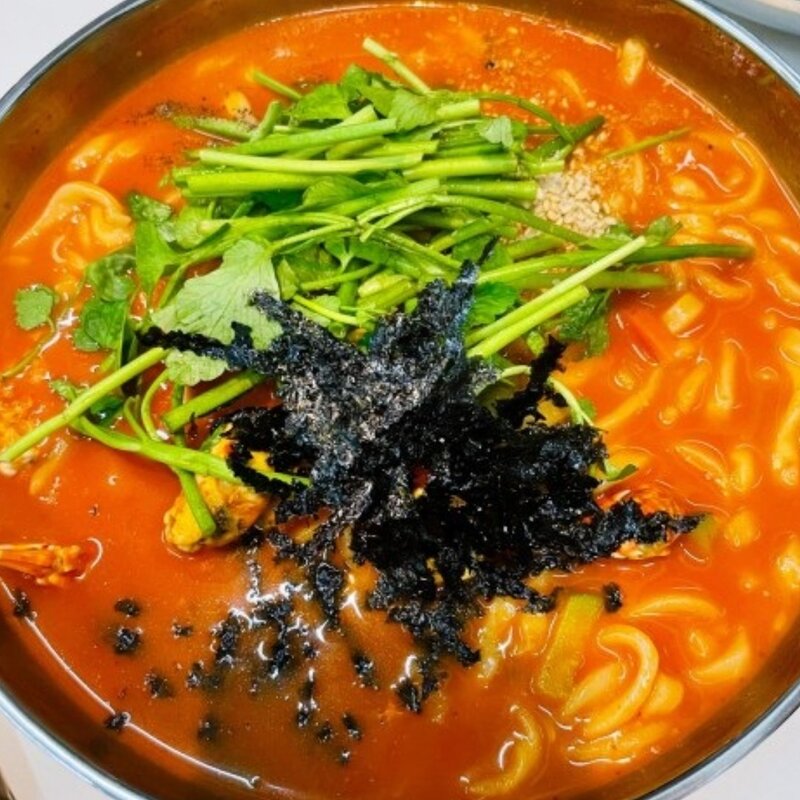 전국맛집 [봉평메밀마당] - 장칼국수 5인분 / 강릉식 얼큰, 1세트, 1.1kg