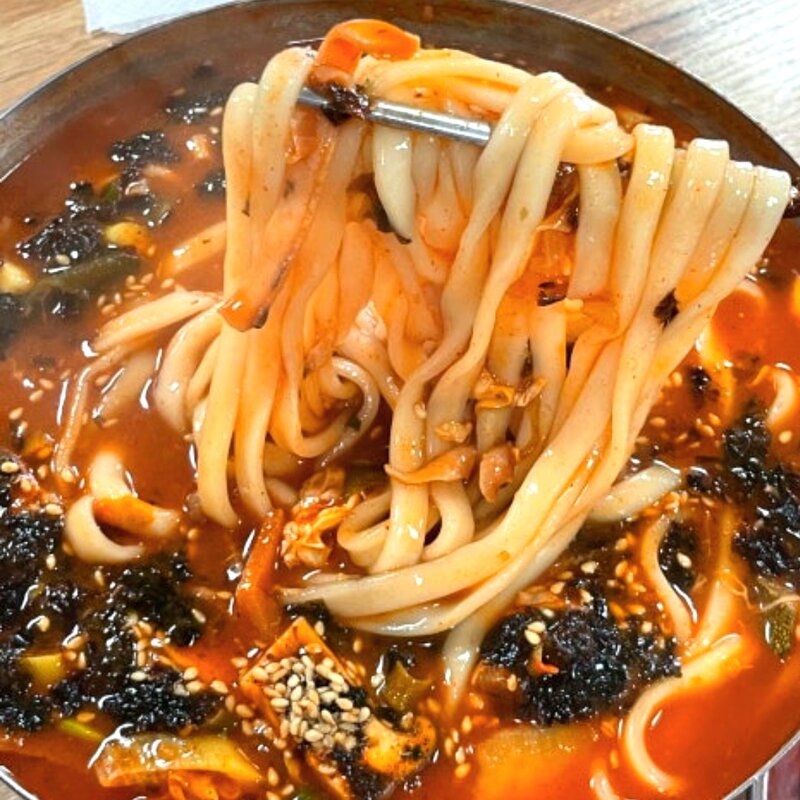 전국맛집 [봉평메밀마당] - 장칼국수 5인분 / 강릉식 얼큰, 1세트, 1.1kg