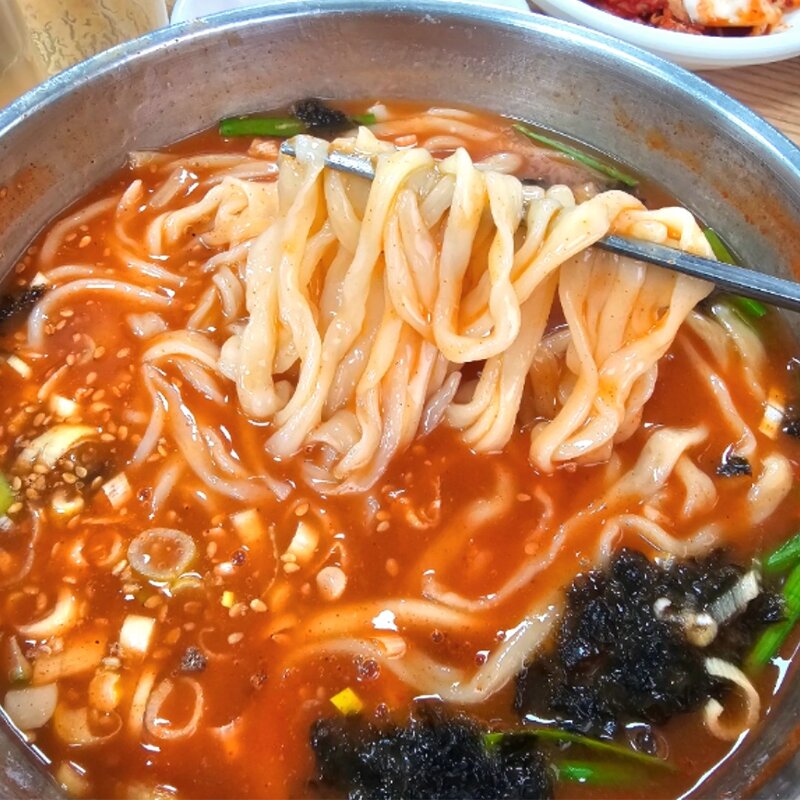 전국맛집 [봉평메밀마당] - 장칼국수 5인분 / 강릉식 얼큰, 1세트, 1.1kg