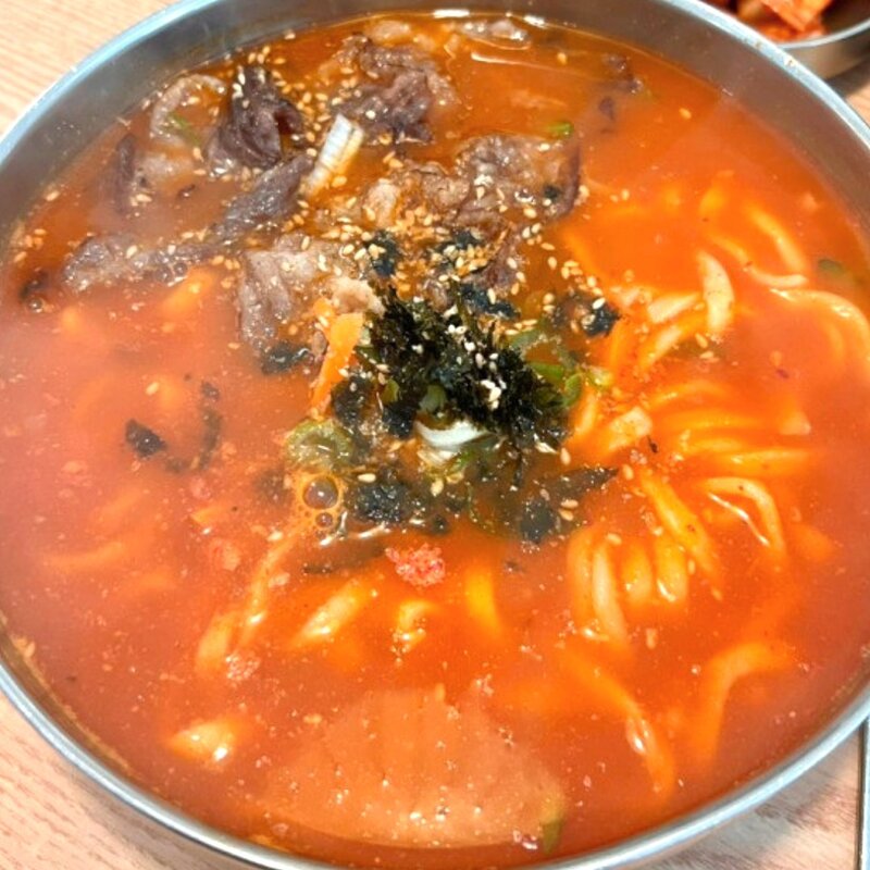 전국맛집 [봉평메밀마당] - 장칼국수 5인분 / 강릉식 얼큰, 1세트, 1.1kg